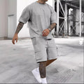 Men's Summer T-Shirt & Shorts Set – Casual Workwear Sports 2-Piece