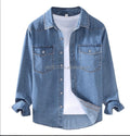 Men's Tie-Dye Denim Shirt Jacket – Japanese Streetwear Workwear Outwear