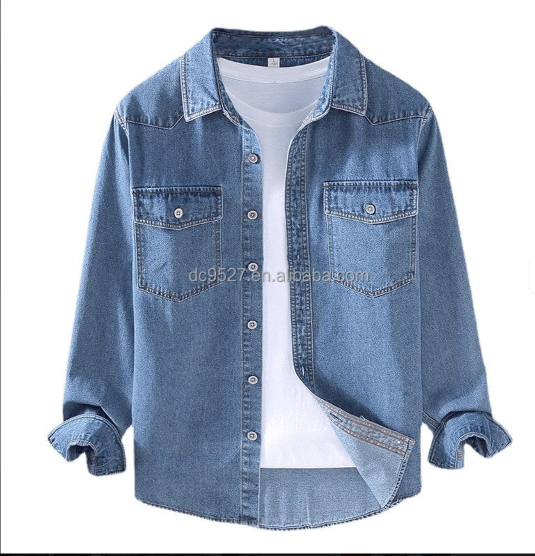 Men's Tie-Dye Denim Shirt Jacket – Japanese Streetwear Workwear Outwear