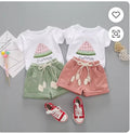 Summer Casual Infant Girls Clothing Sets 100% Cotton Newborn Baby Clothes