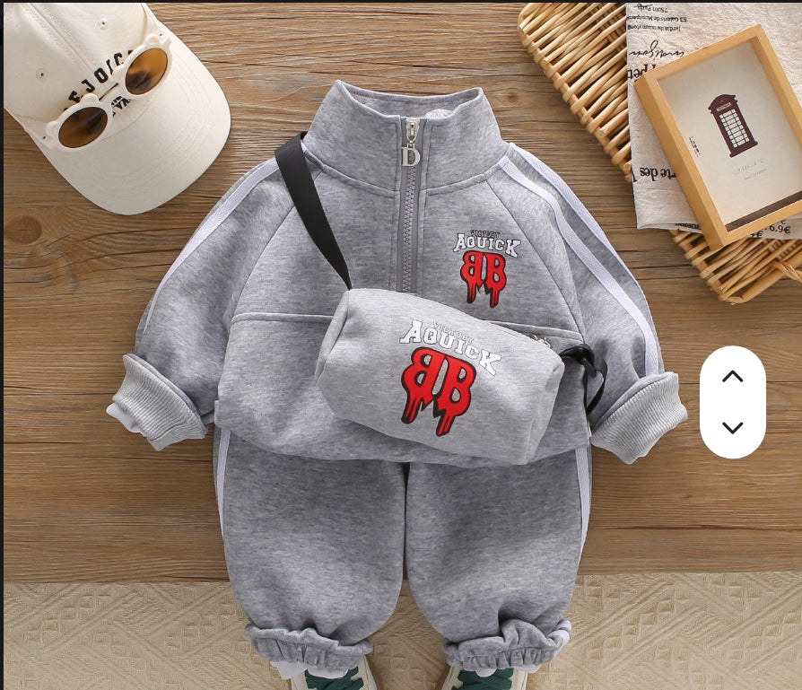 Boys Spring Autumn Two-Piece Sports Vest Fashion Clothing Set