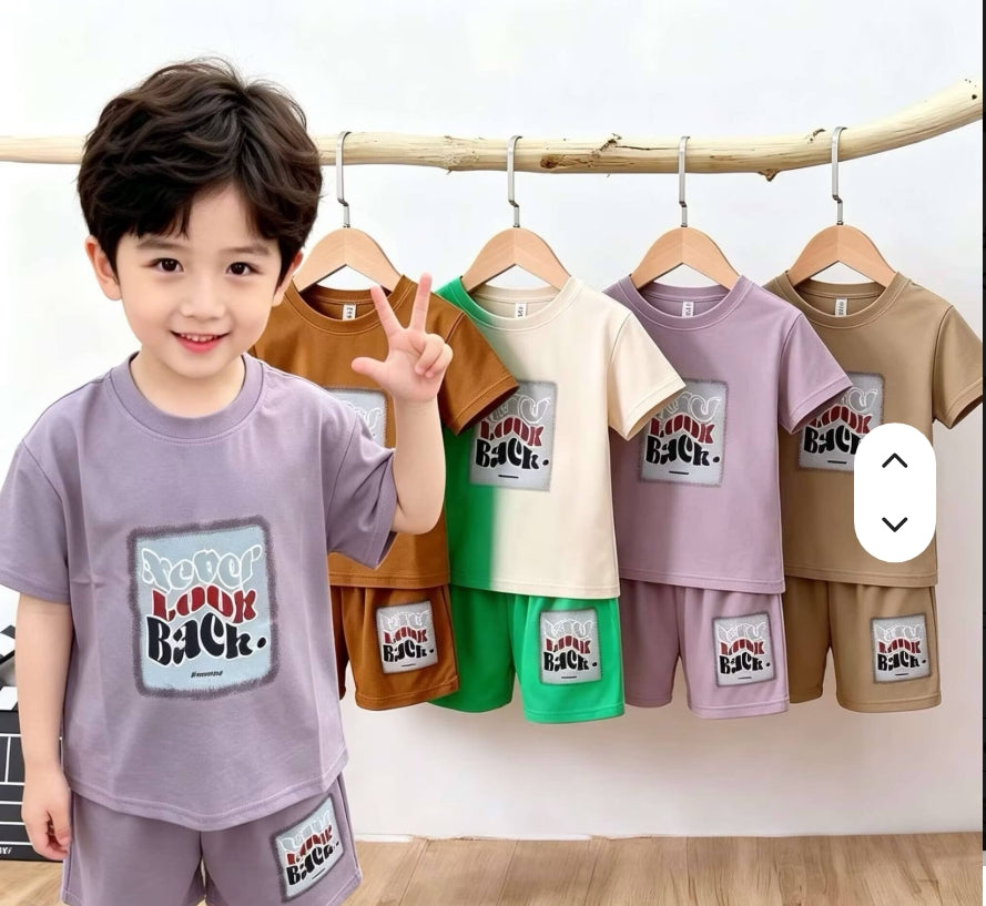 Toddler Summer Cotton Kids Boys T-Shirt Set