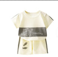 Boys Short Sleeve Striped T-Shirt Set – 100% Cotton Summer Kids Clothing