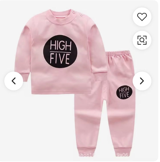 Baby Kids 2-Piece Cotton Sweatshirt & Pants Set – Spring Autumn Long Sleeve