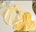 Boy's Summer Suit 2026 – Kids' Casual Short-Sleeve 100% Organic Cotton Checkered Set