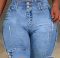 Women's Printed Leggings – Non-Faux Denim Smooth Fabric
