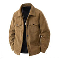 Men's Autumn Denim Jacket – Windproof Eco-Friendly Coat with Turn-Down Collar