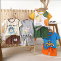 Casual Cotton Short Sleeve Set for Kids – New Summer Outfit with Cartoon Pattern Boys' & Girls' T-Shirt Lightweight Baby Clothing