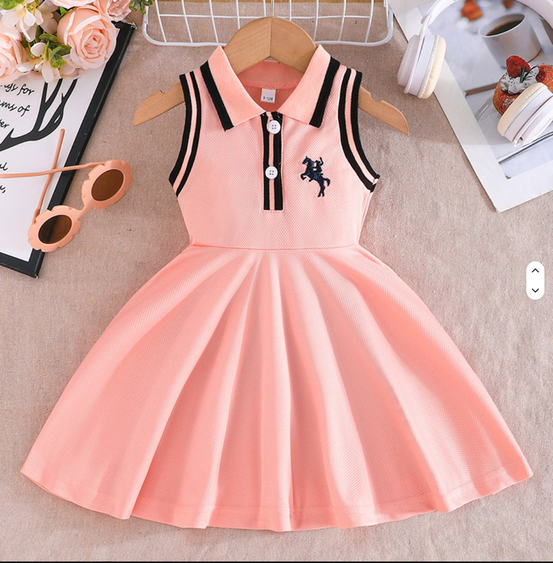Baby Girl Multicolor Sleeveless Formal Lace Dress – Knee-Length Breathable Spring Summer Sweet & Lovely