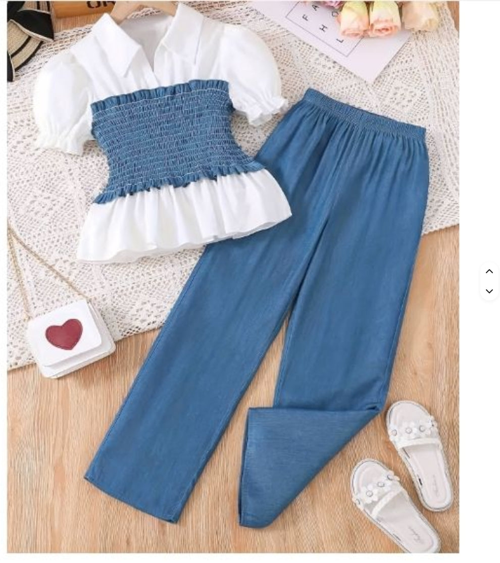 Boutique Trending Summer Girls Suit — 8-12 Year Old Kids Teen Children Clothing Set