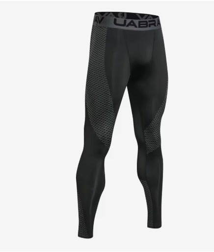 Men’s Seamless Four-Way Stretch Compression Leggings